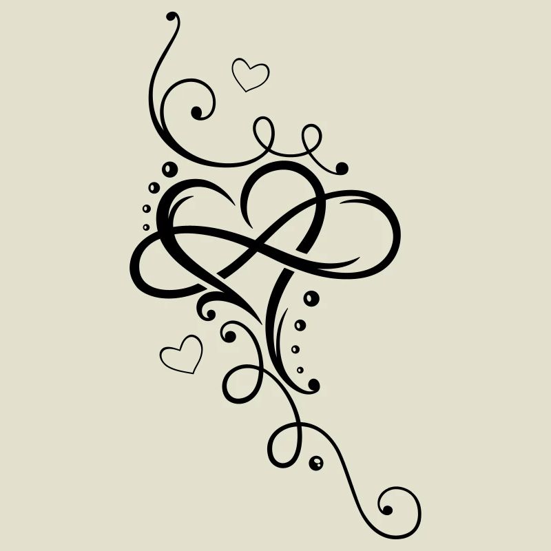 Tribal Heart with large infinity loop