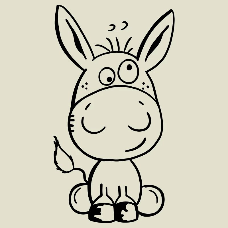 Eselchen Comic Tier - Tiere - Esel