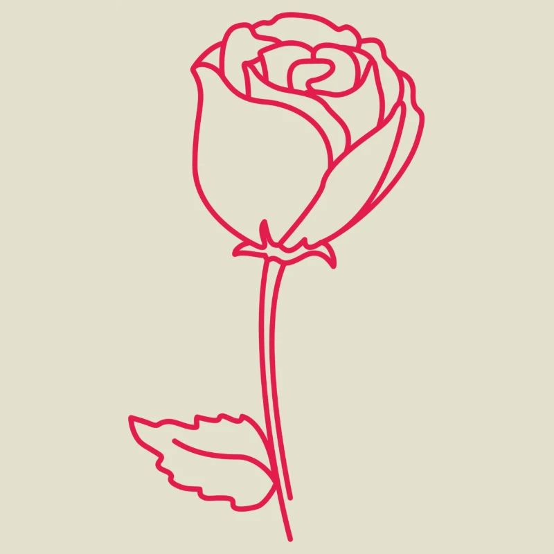 Rosenumriss Neonpink