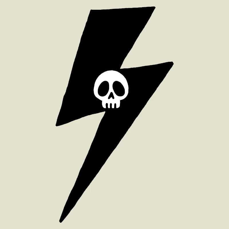 Minimalist Skull Lightning