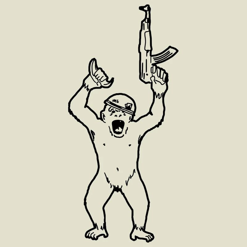 mitrailleuse de chimpanzé