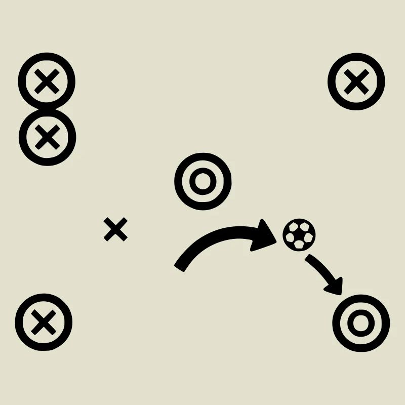 Soccer Tactics Coach Strategy Vector