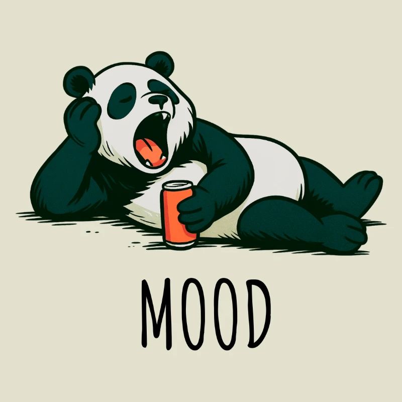 Panda décontracté avec design de boisson