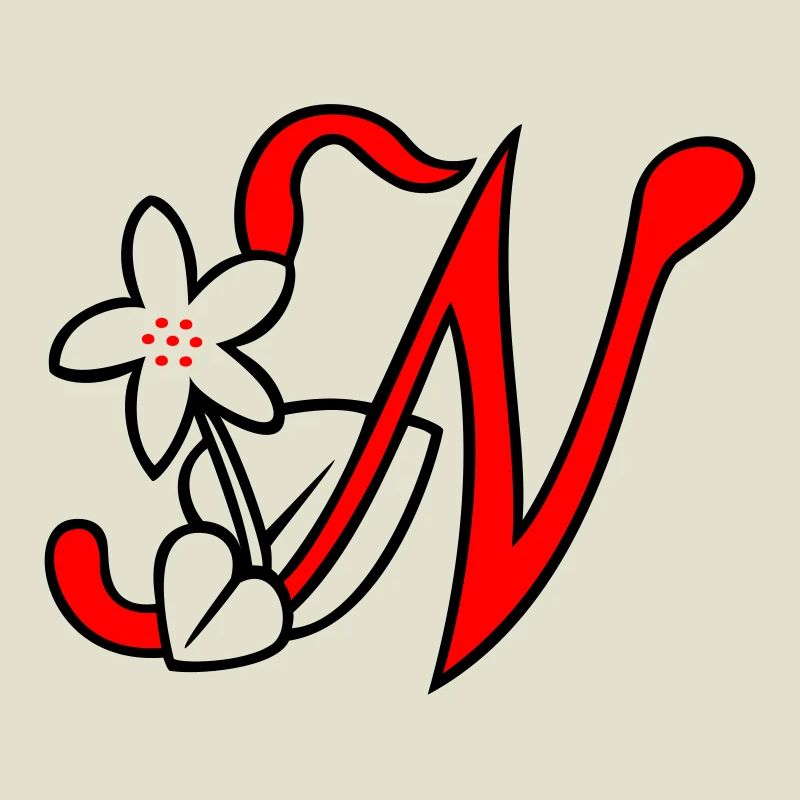 Buchstabe, Initiale, Blume