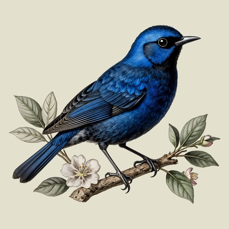 Oiseau bleu Mérion splendide (Malurus splendens)