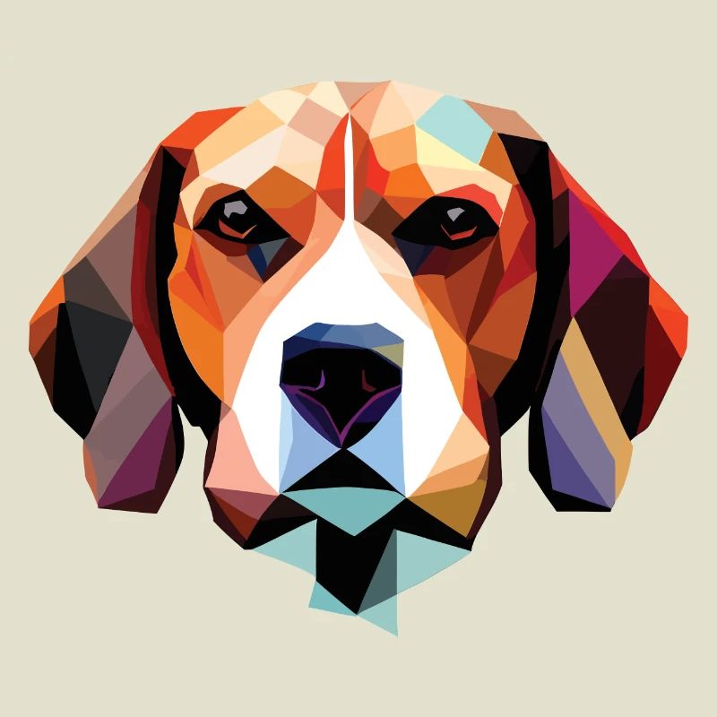 Polygone de chien beagle