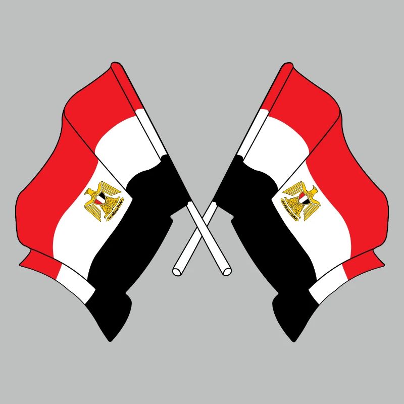 Two flags Egypt