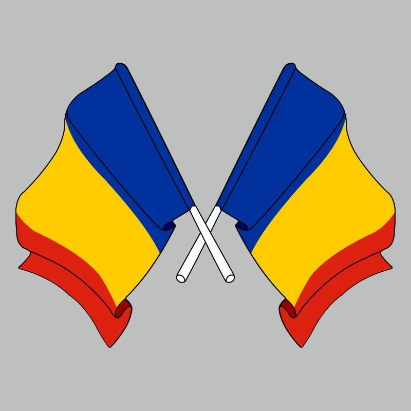 Deux drapeaux Drapeau de la Roumanie, drapeau horizontal m