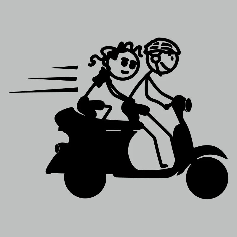 Roller mit Strichmännchen für Jungen und Mädchen