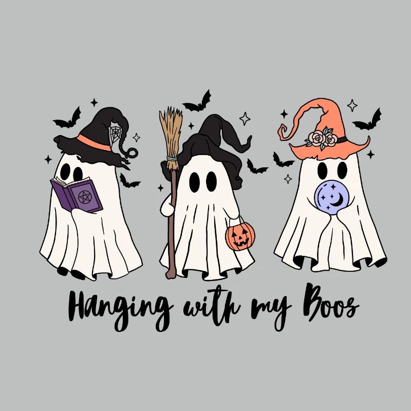 🧙 ♀️ Witchy Ghost Squad – Spooky & Cute 👻