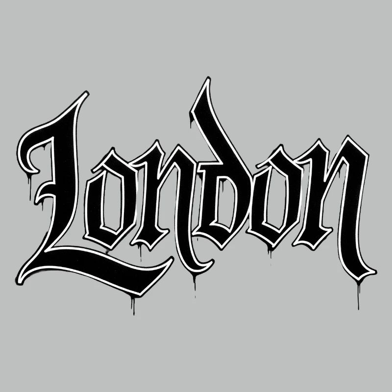 Conception typographique graphique de Londres