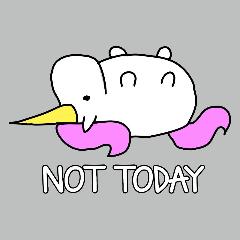 Lazy Unicorn Not Today Saying
