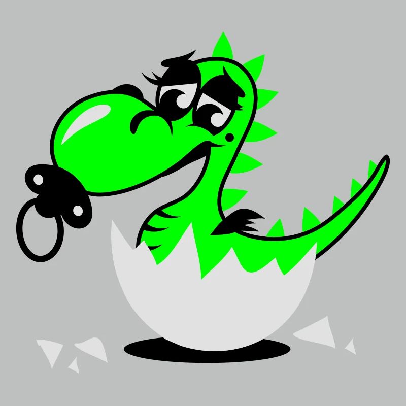 A small dragon baby with pacifier