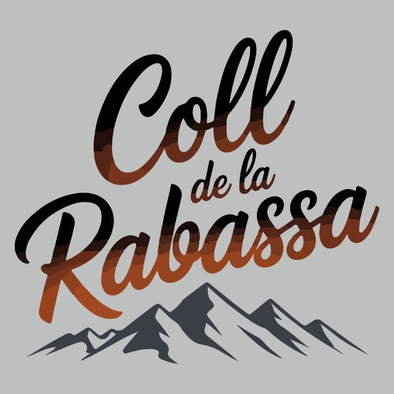 Coll de la Rabassa Climb Script Art