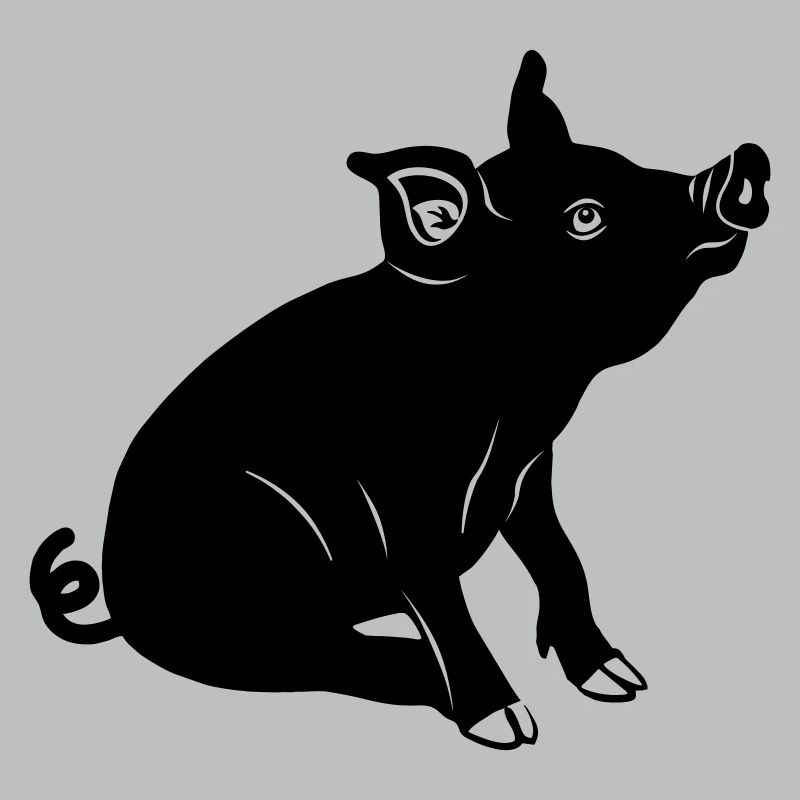 Pig sitting logo Shadow image
