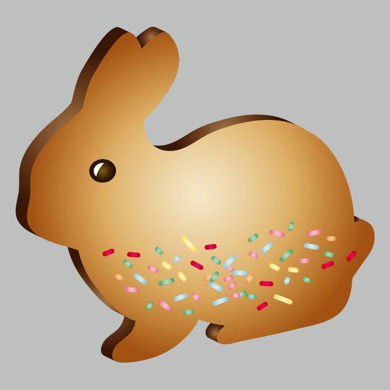 Motif de biscuits de lapin de Pâques avec des vermicelles de sucre colorées
