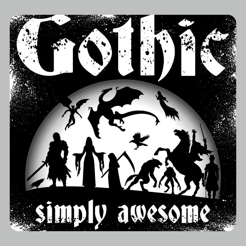 Gothic, spooky full moon creatures