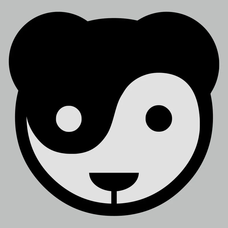 yin yang panda teddy