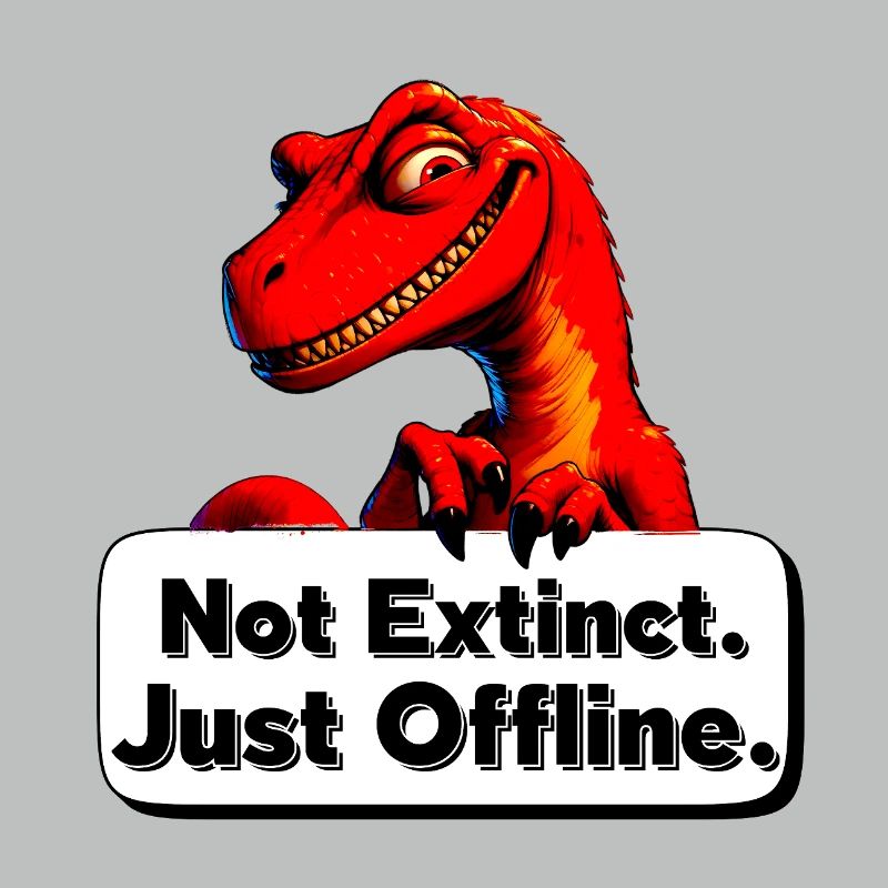 Not Extinct Just Offline Dino