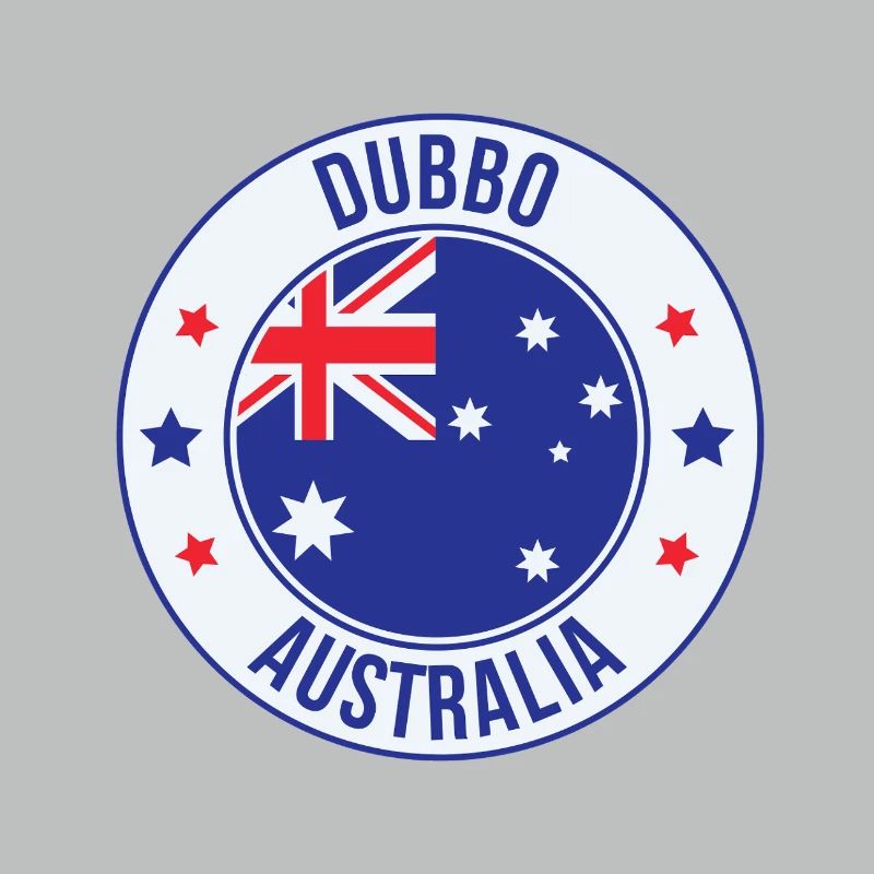 Emblème circulaire du drapeau de Dubbo Australie