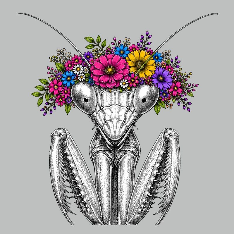Couronne de fleurs Mantispin