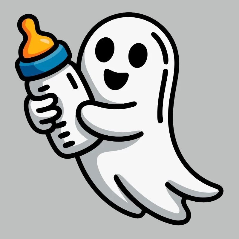 Geist mit Schnuller Illustration