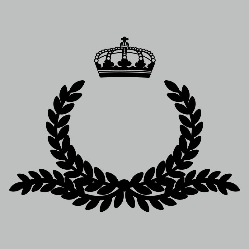 Verzierter Lorbeerkranz mit Krone