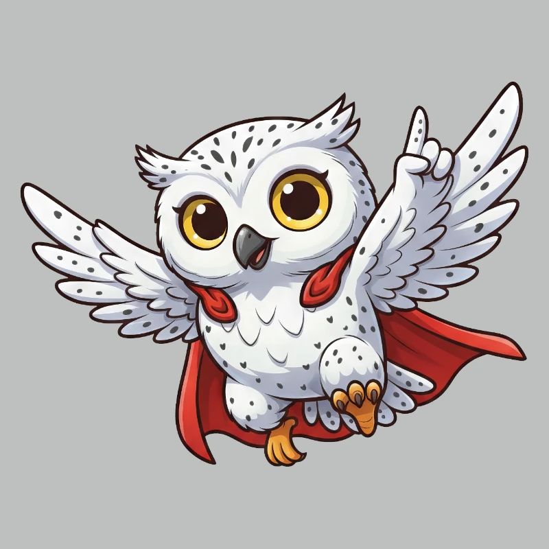 Coole Eule Motivationssprüche Held Schneeeule