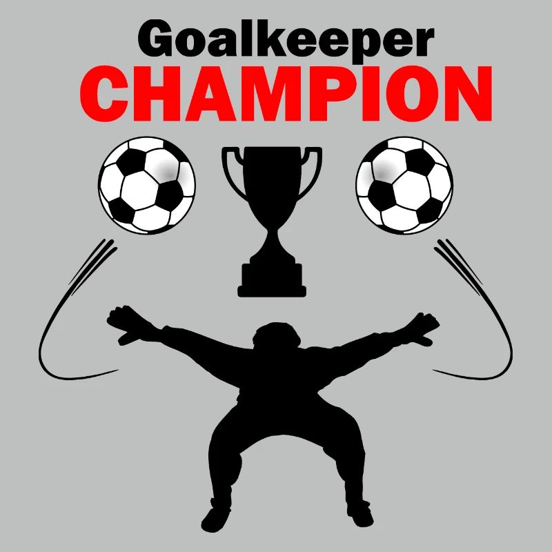 Torwart oder Torwart Schattenfigur Champion