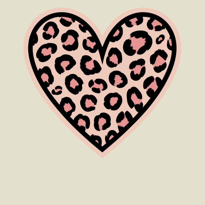 Leopard heart pattern