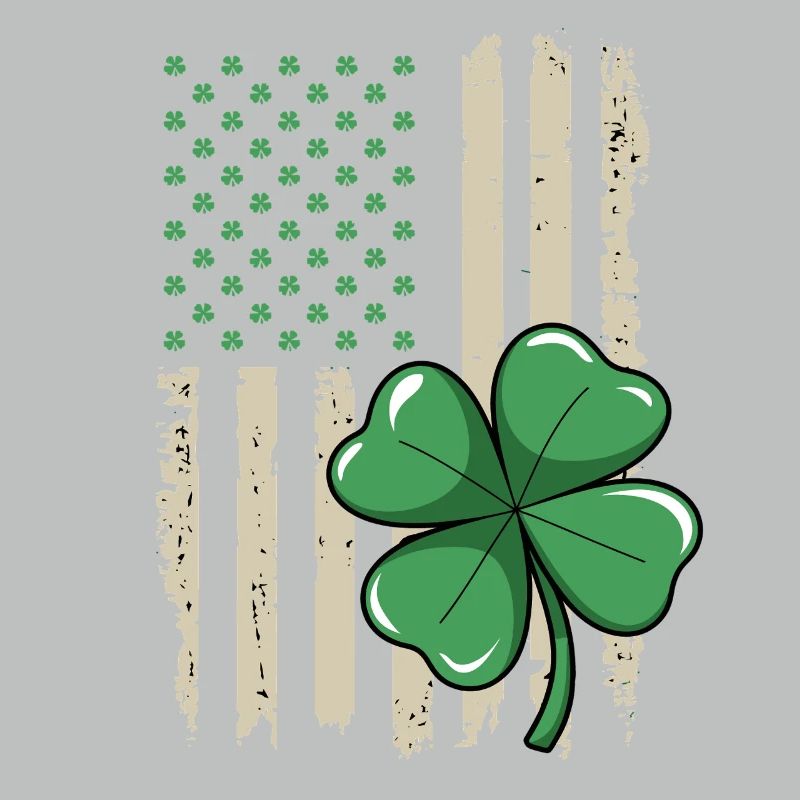 Grunge vintage du drapeau trèfle