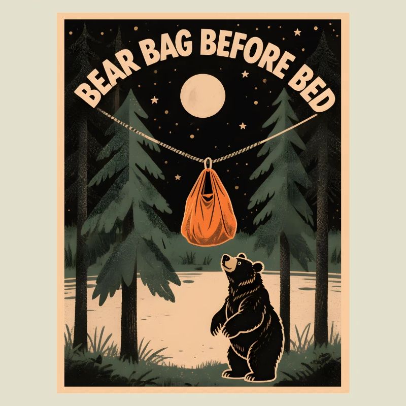 Bear bag before sleeping | Camping