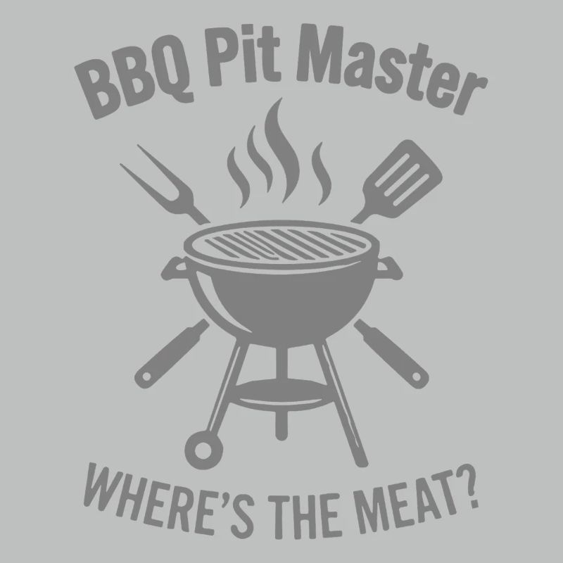 BBQ PIT MASTER WHERE'S THE MEAT Grill Graphic
