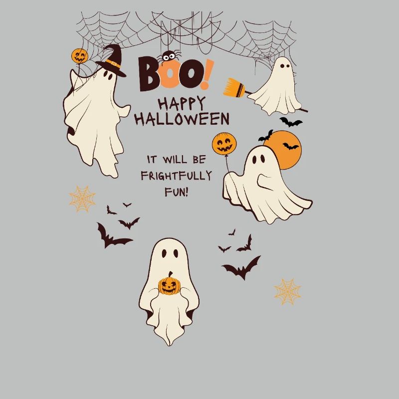 Frightfully Fun Ghosts – Cute Halloween Cartoon