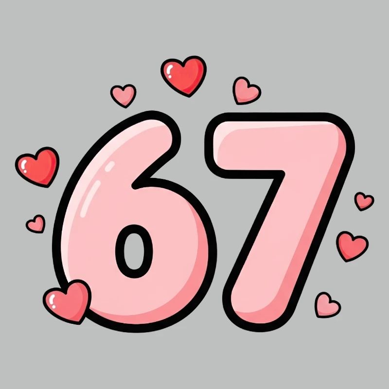 6 7 Numéro du mème – Édition Amour Rose