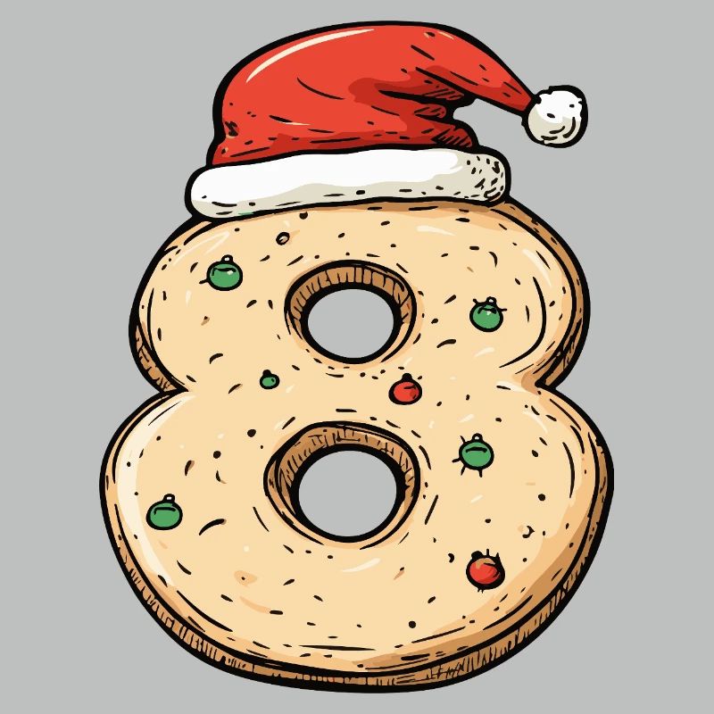 Biscuit de Noël à 8 chiffres