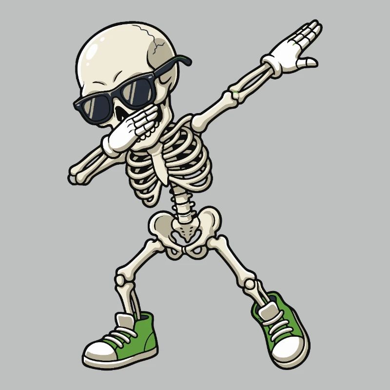 Dab Skeleton Cartoon