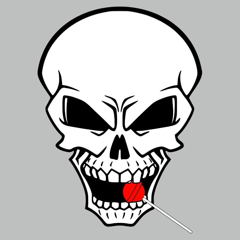 Rebel Skull with Red Lollipop