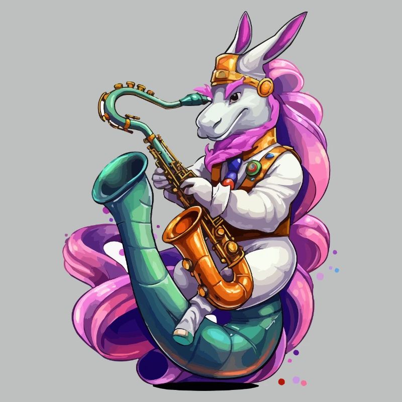 Funkelndes Einhorn Saxophon