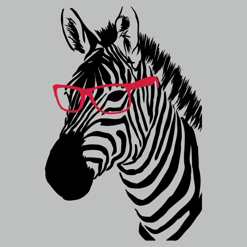 Zebra mit Brille