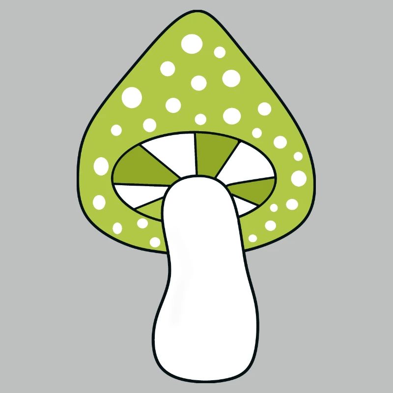 Mushroom green fly agaric pattern customizable
