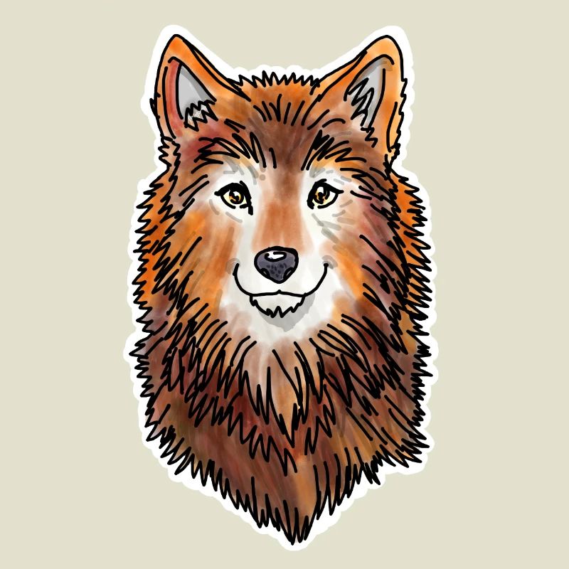 Wolf's Head (Brown Fur)