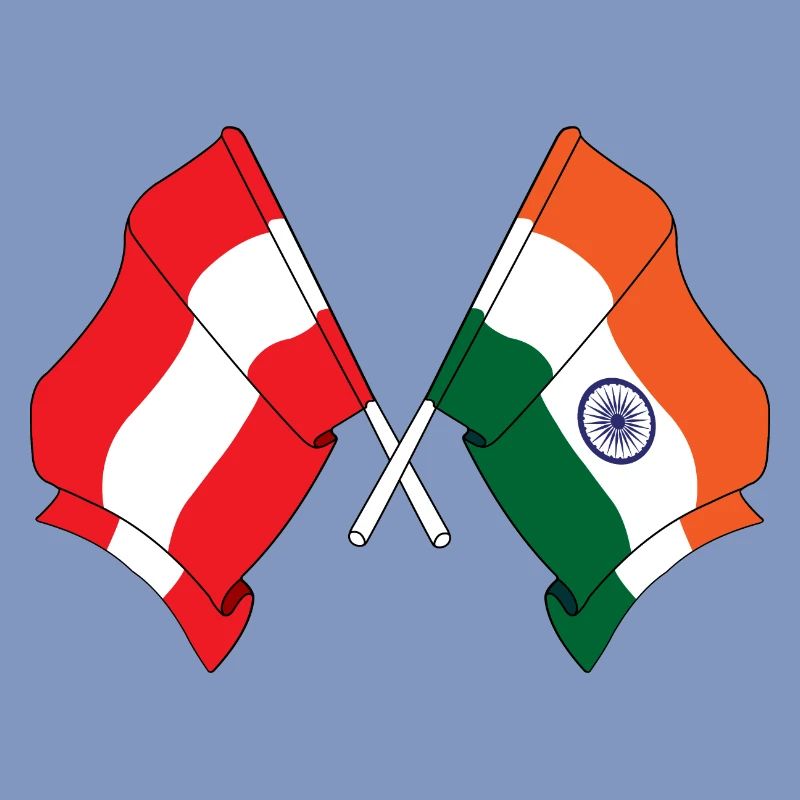 Drapeau Autriche, Drapeau Inde