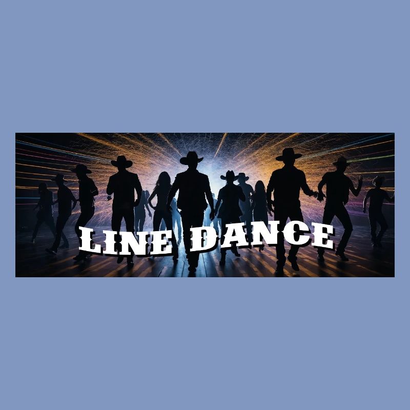 Line dance group dancing
