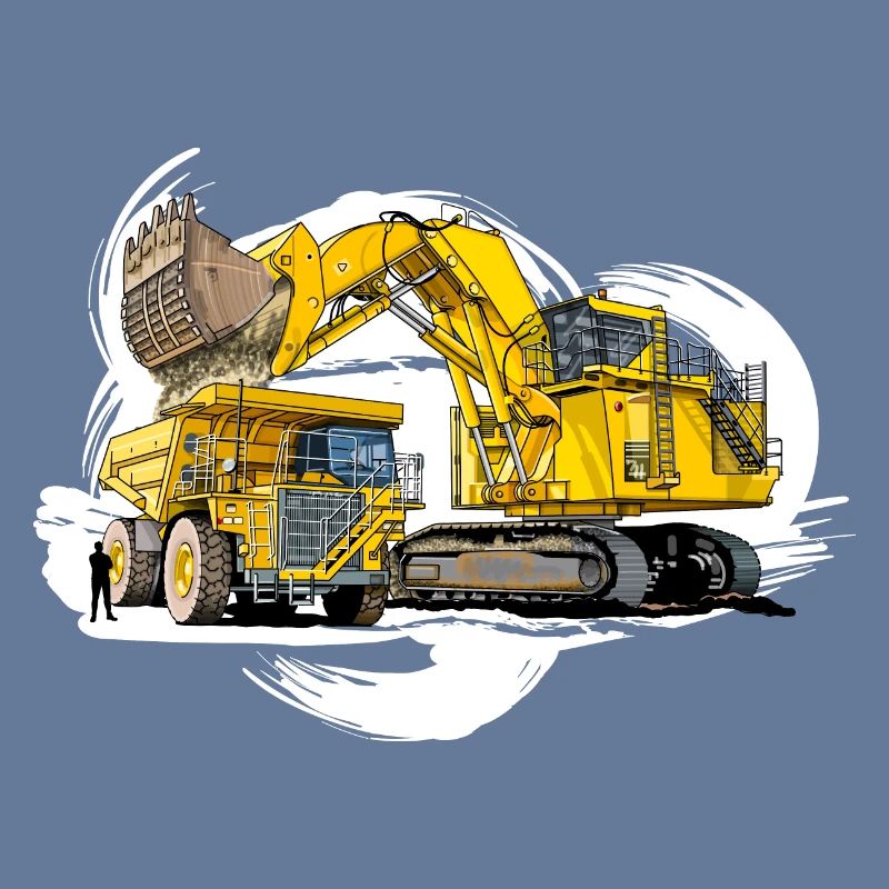 Mega machines on the construction site