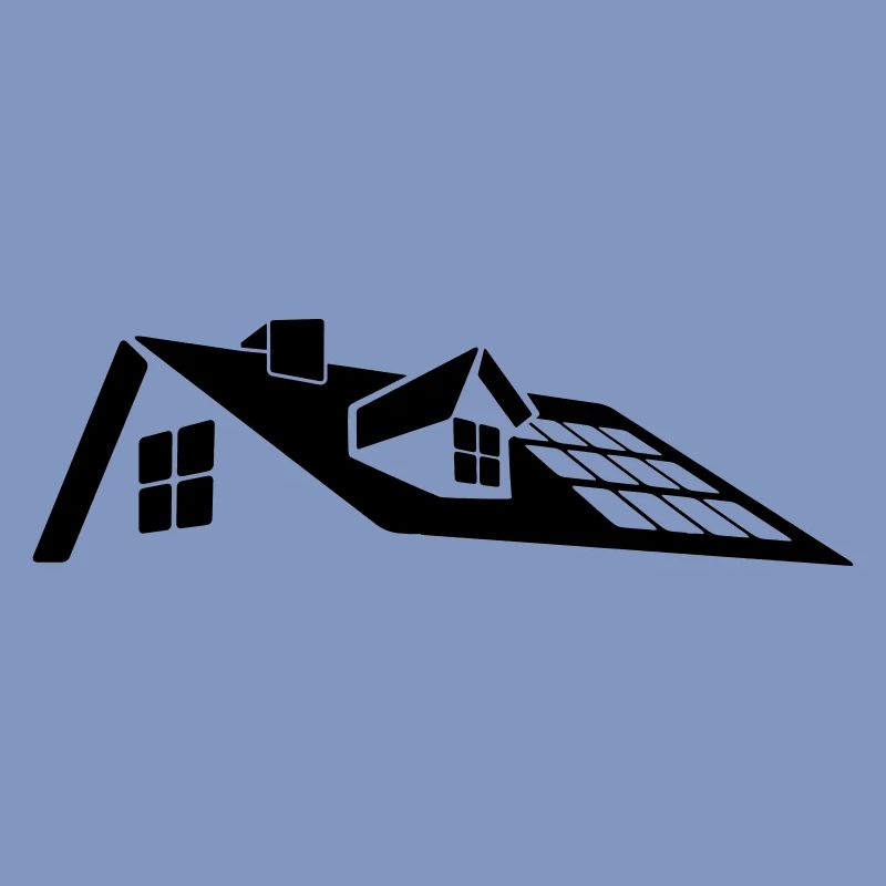 Conception de toit moderne - lucarne avec panneaux solaires