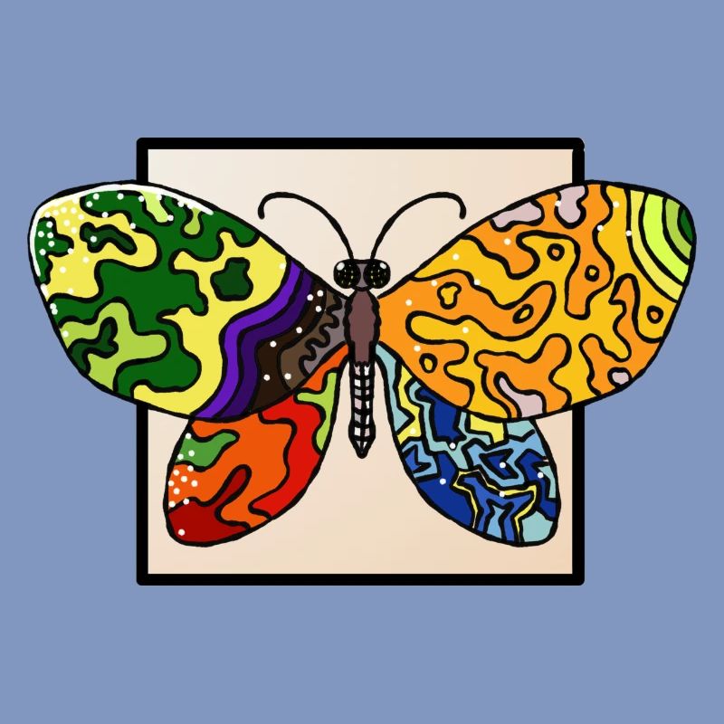 Multicolored Psyedelic Butterfly