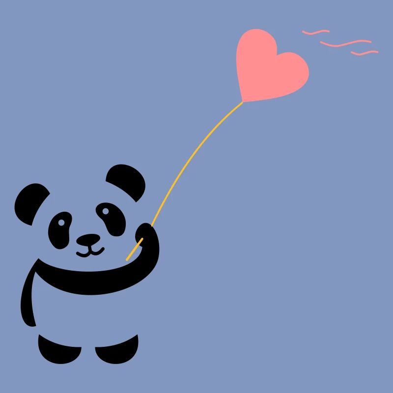 panda herz niedlich luftballon bär groß dick kusch