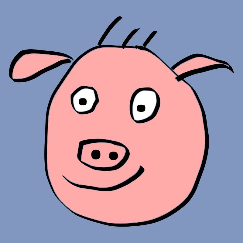 Visage de cochon mignon