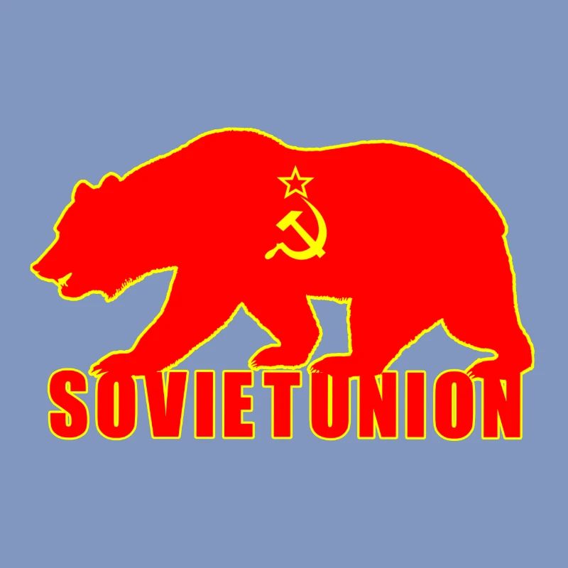 Union soviétique ours avec drapeau